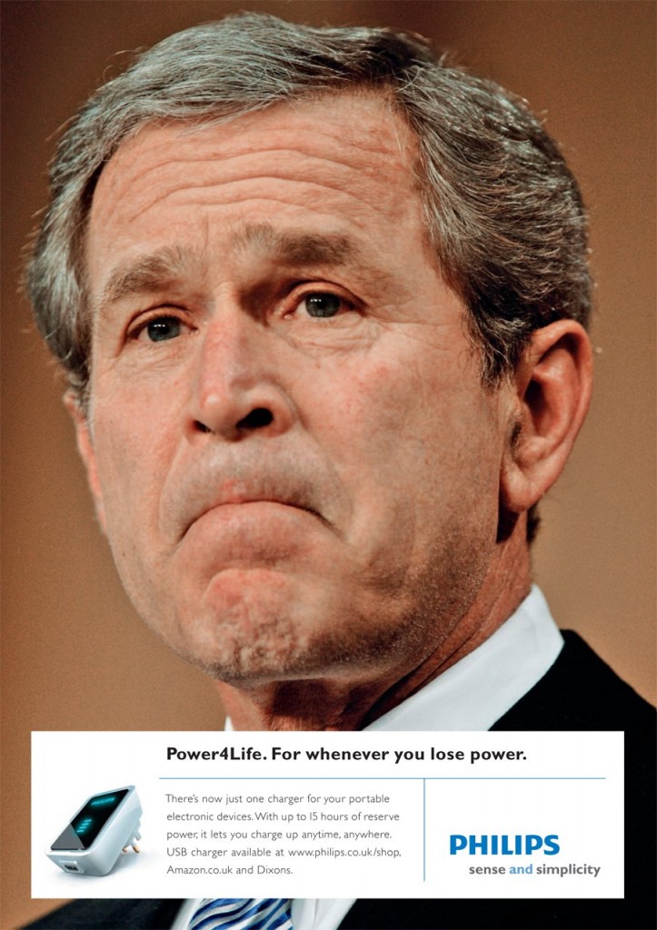 Philips - Georges W Bush - Power4Life - For whenever you lose power - 2009