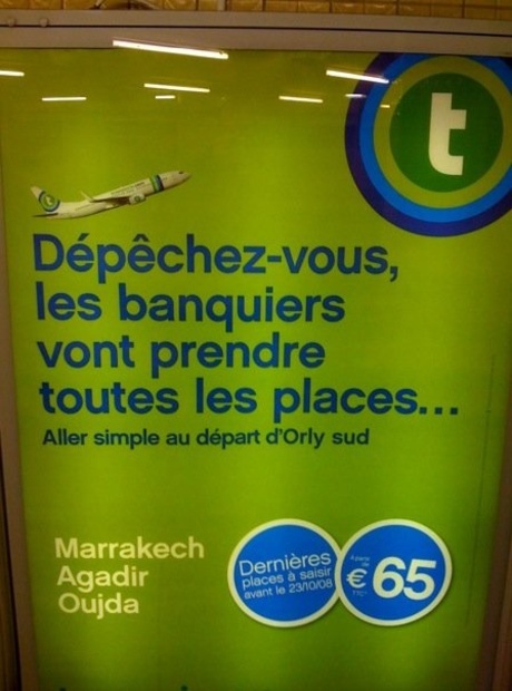 Publicité transavia banquiers - France - 2008