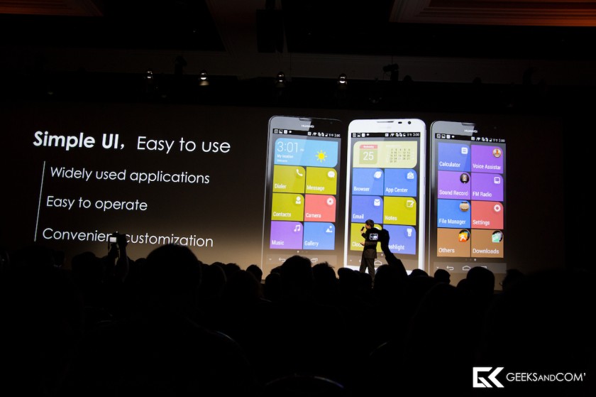 Simple UI Huawei Ascend Mate2 4G - CES 2014 - Geeks and Com