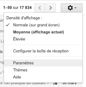 Aller dans les paramètres du compte