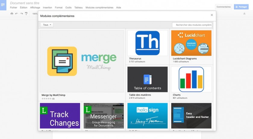 Modules complementaires tiers - Google - Document Texte - Mars 2014
