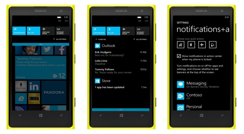 Centre de notifications - Windows Phone 8.1 - Microsoft Build 2014