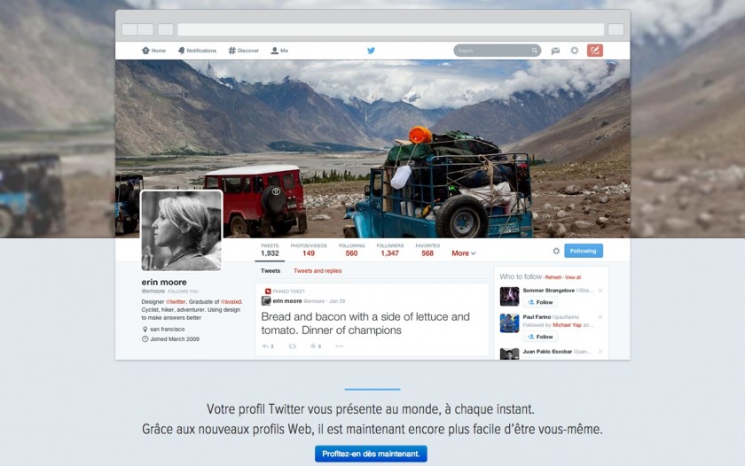 Nouveau profil Twitter - Activation - Avril 2014