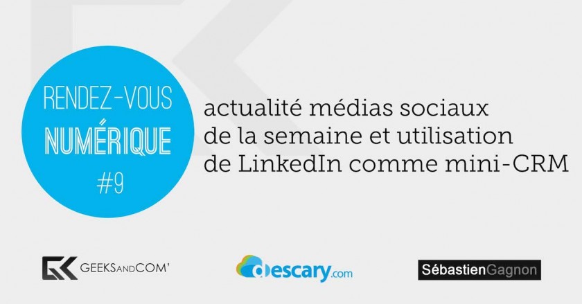 Rendez-Vous Numerique 9 - Podcast Medias Sociaux - 6 mars 2014