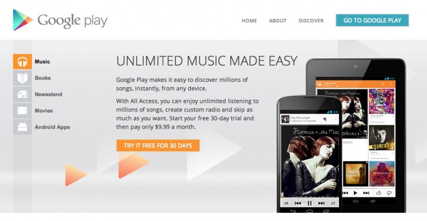 Google Play Music Canada