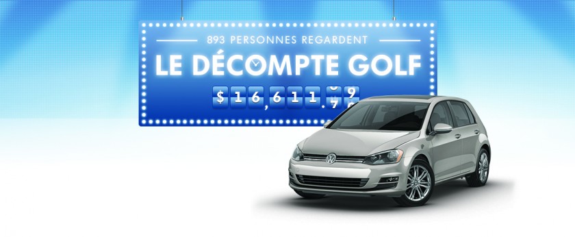 Volkswagen Golf - Decompte Enchere Inversee - Canada 2014