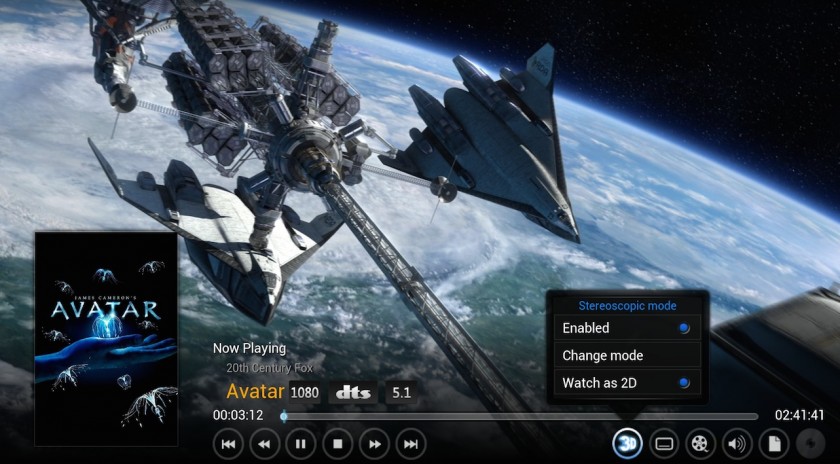 XBMC 13 Gotham - 3D in 2D