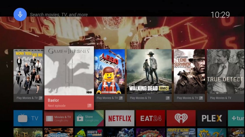 Interface Android TV - Google IO 2014