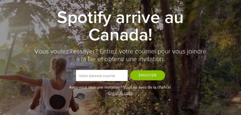 Spotify Canada - Page Invitation