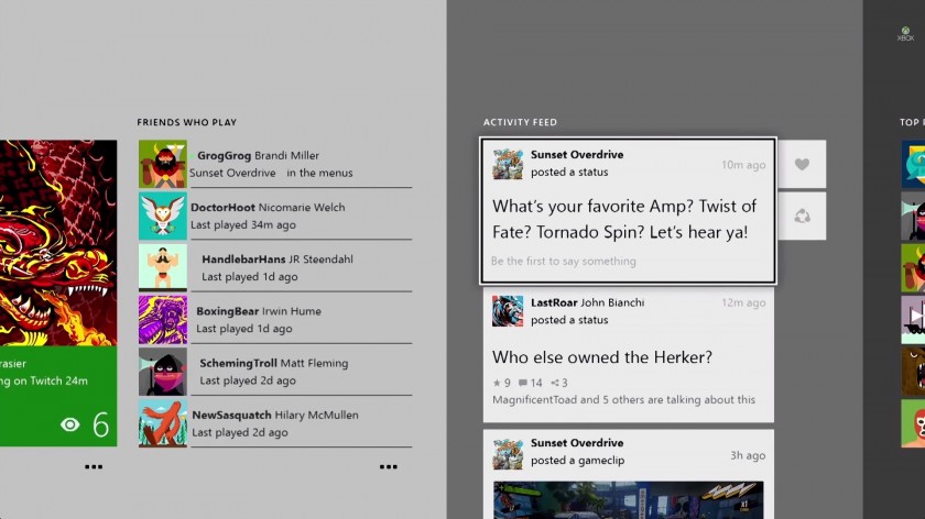 Nouvelle section amis - Xbox One - Microsoft Gamescom 2014