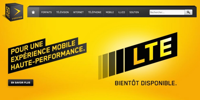 Videotron - Annonce site Web LTE
