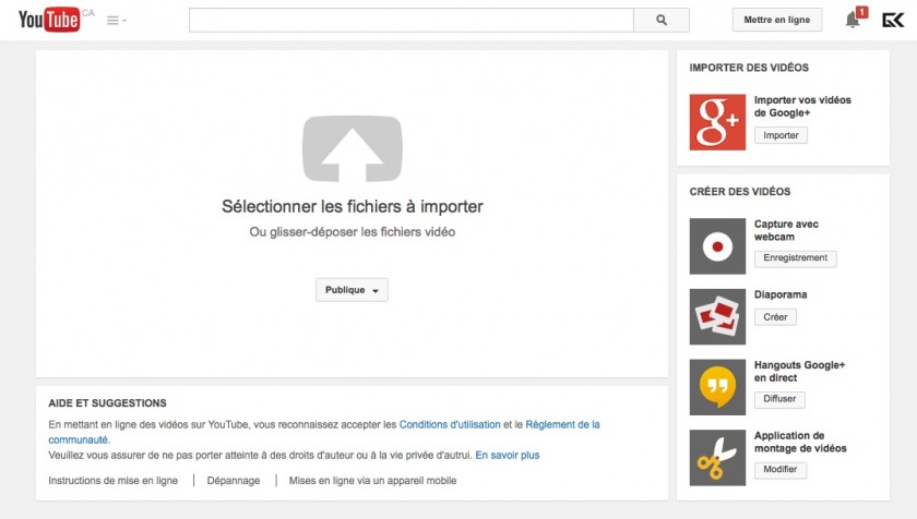 Youtube - Importer video Google Plus