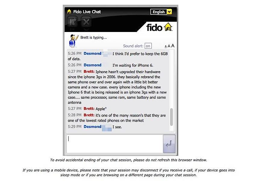Chat Fido - iPhone 2006