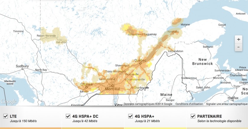 Couverture 4G LTE - Videotron