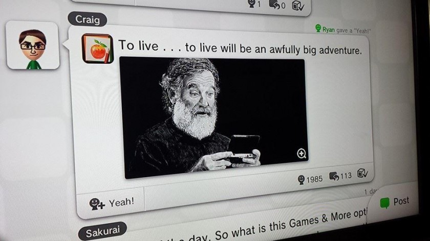 Miiverse - Hommage Robin Williams - Nintendo Wii U