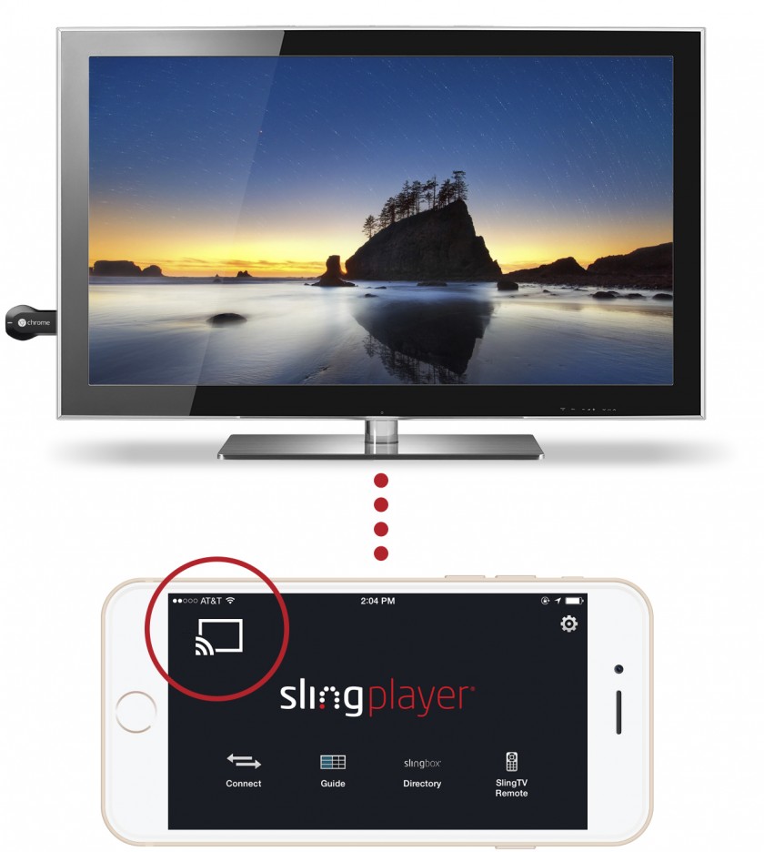 L’application SlingPlayer ajoute le support de Chromecast pour diffuser
