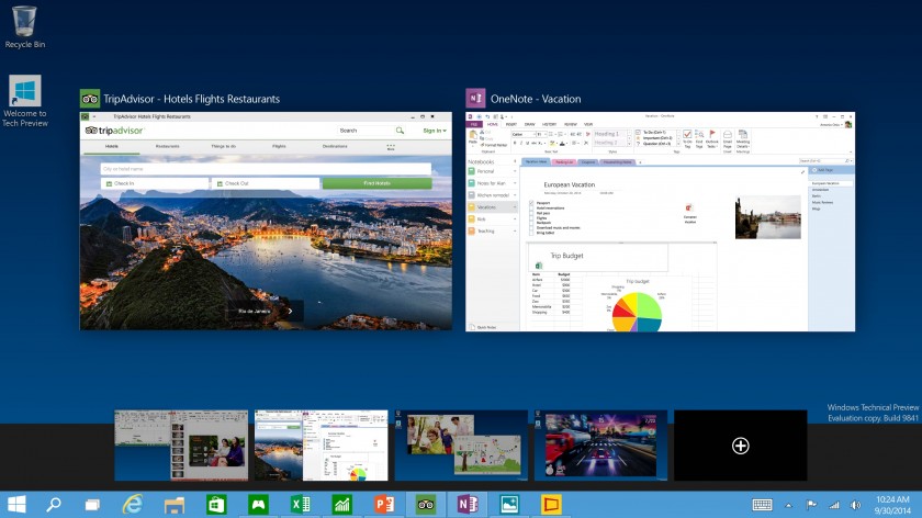 Windows 10 Tech Preview - Virtual Desktop