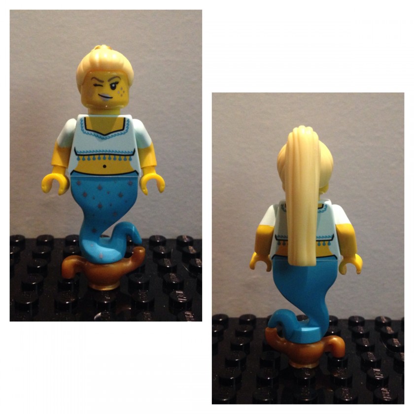 Lego ® Ancienne Série Minifig Figurine Personnage Vintage Bleu Cheveux Marrons 