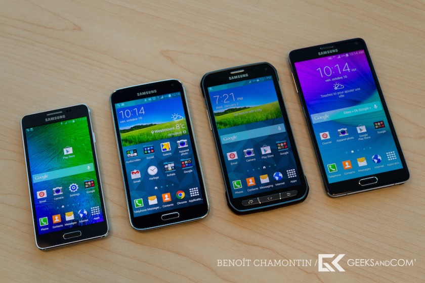 Gamme Samsung Galaxy 2014 : Alpha, S5, S5 Active et Note 4