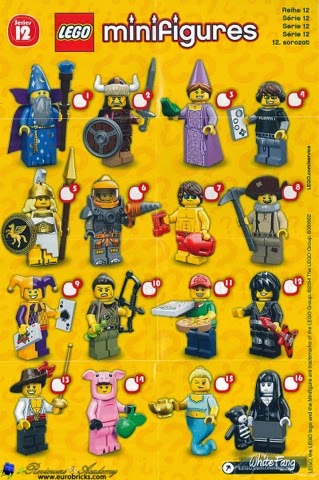 Lego - Minifures - Serie 12 - Planche