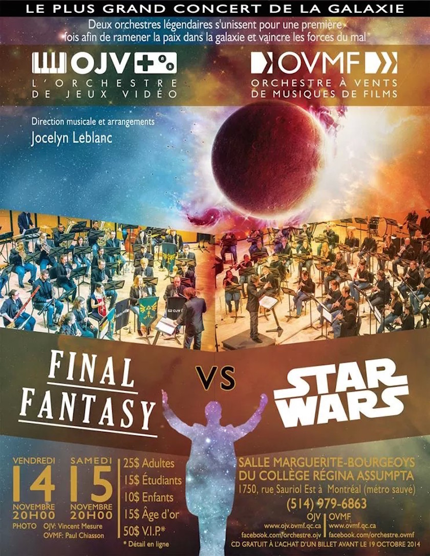 concert Final Fantasy vs Star Wars - Montreal - Novembre 2014