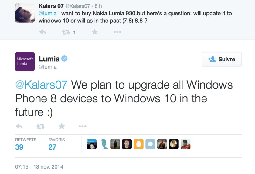 Lumia Windows Phone 8 - Tweet Microsoft Windows 10