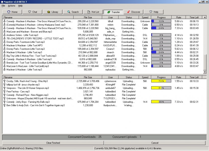napster 2 beta 7 - Screenshot - Download P2P