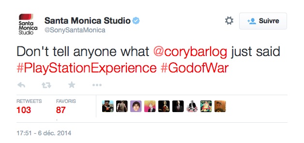 God of War - Tweet Santa Monica - PlayStation Experience