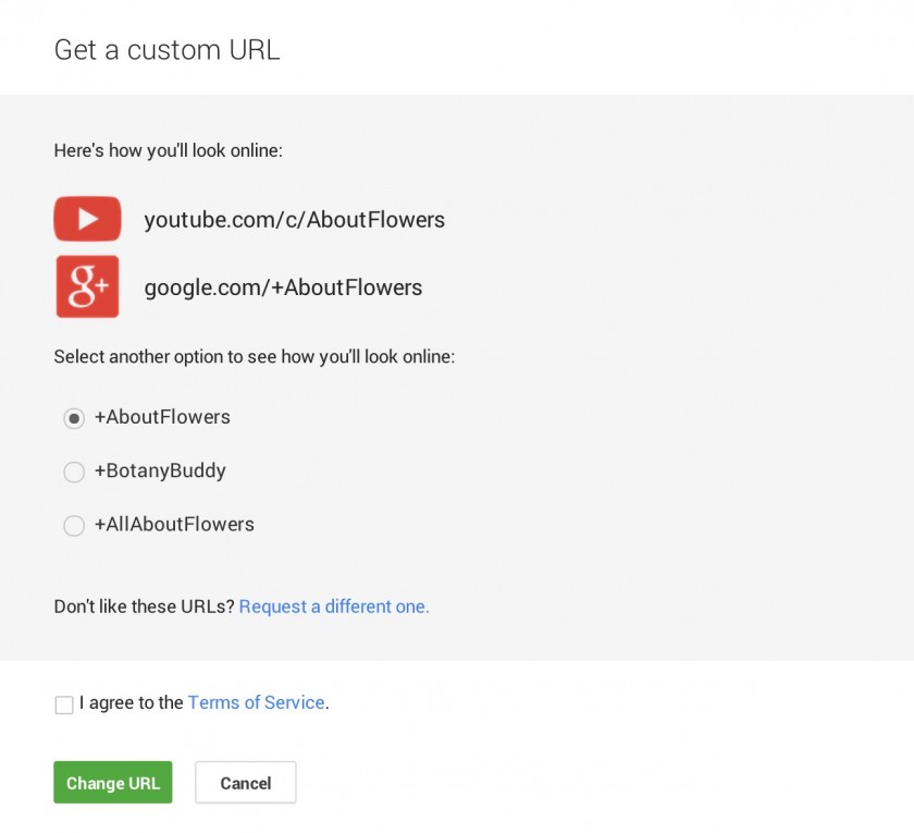 YouTube - Créer URL Personnalisée de Chaine