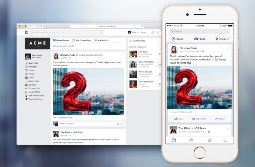 Facebook at Work - Newsfeed