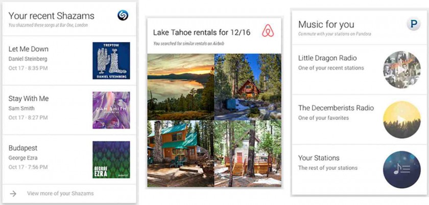 Google Now - Cartes Applications Tierces