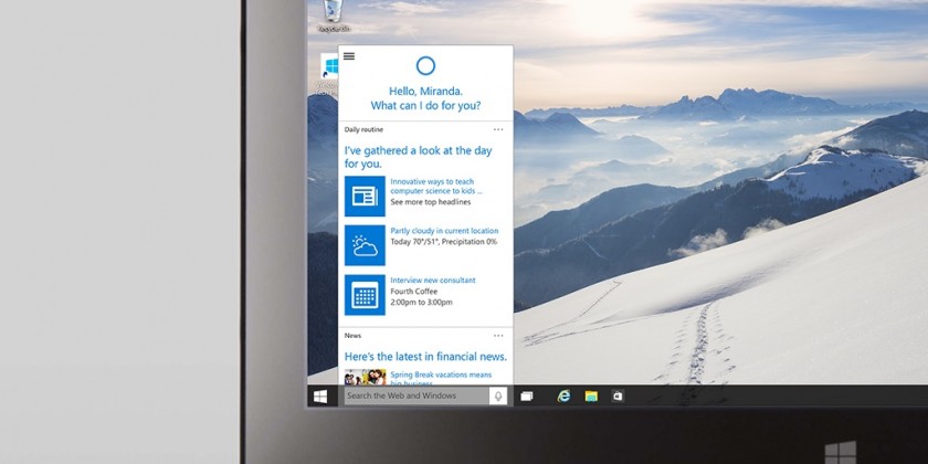 Windows 10 - Microsoft - Cortana