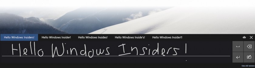 Ecriture Manuscrite - Windows 10 Technical Preview