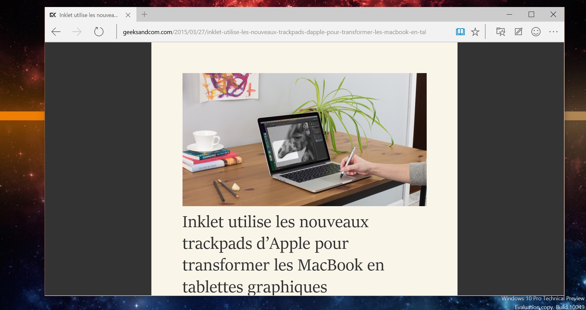 Mode Lecture - Project Spartan - Windows 10 Technical Preview