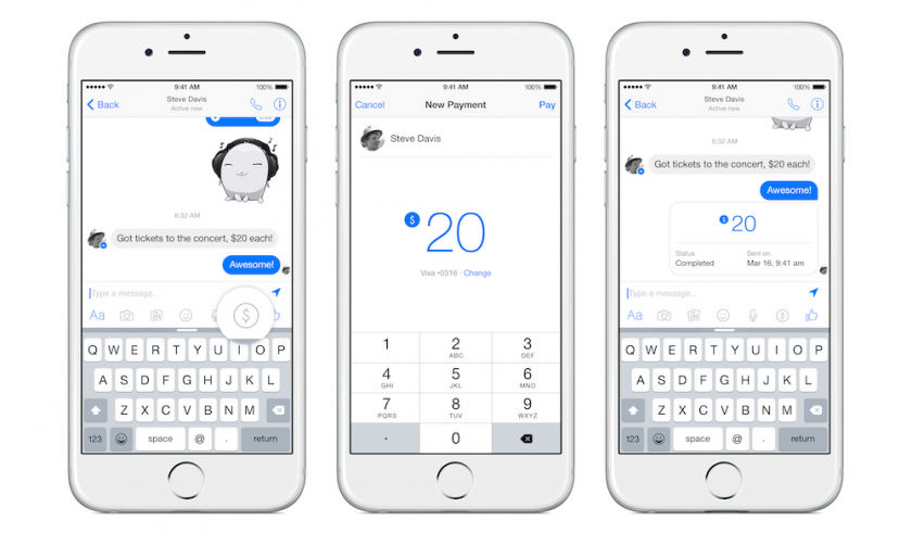 Paiement mobile - Facebook Messenger