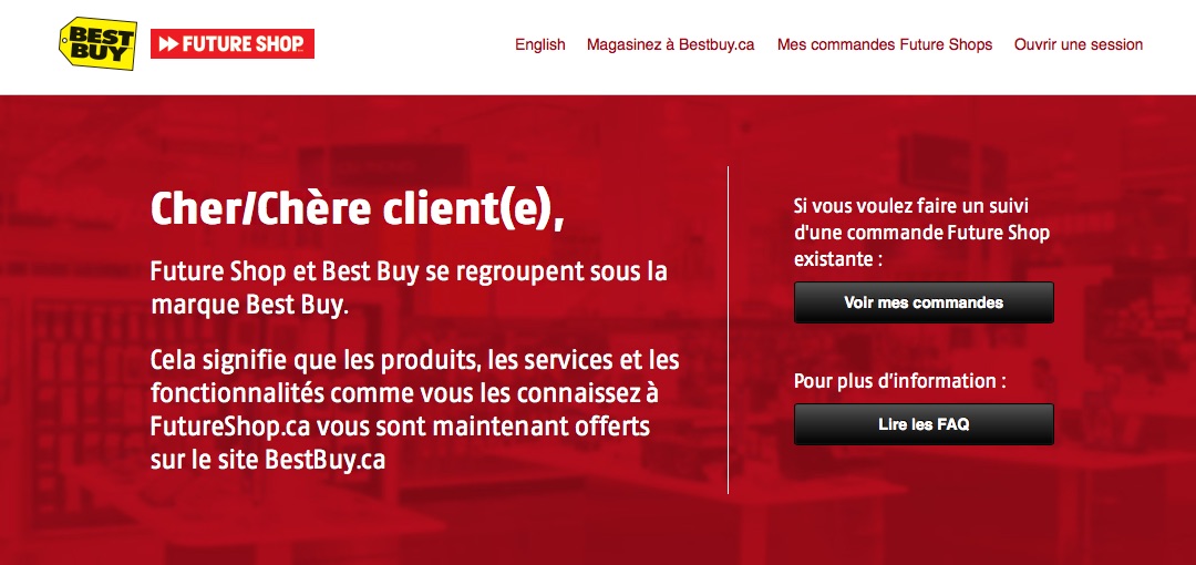 Regroupement FutureShop Best Buy - Canada