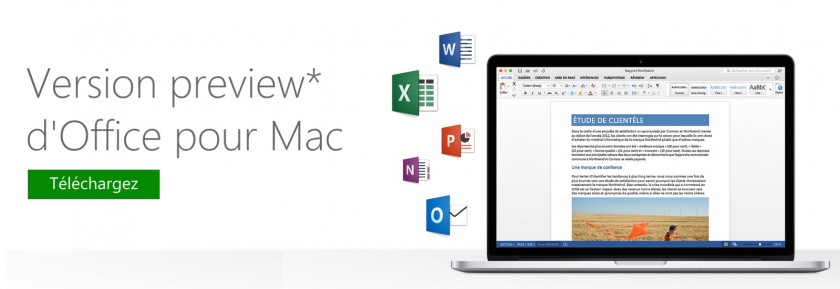 Version Preview - Office pour Mac 2016
