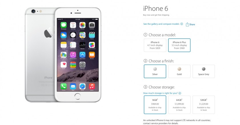 iPhone 6 Plus - Prix Canada - Spring Forward