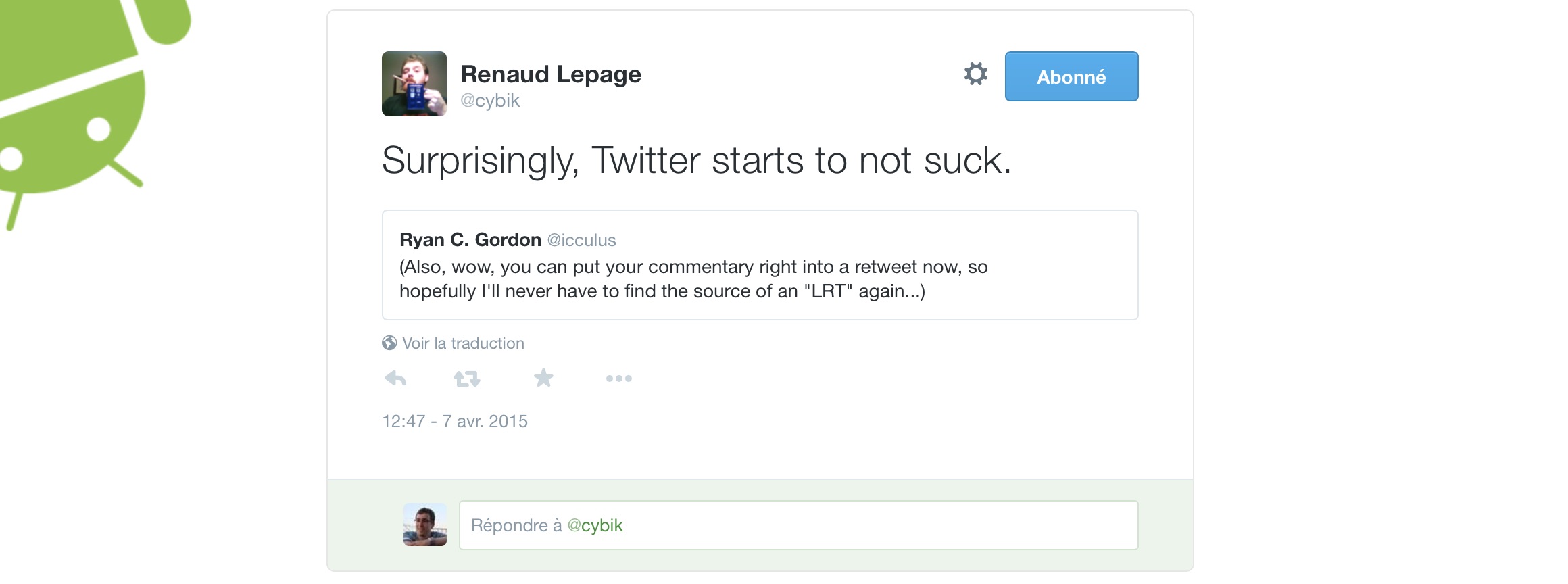 Twitter - Nouveau Retweet Citer Ce Tweet - Renaud Lepage