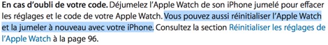 Apple Watch - Reinitialisation