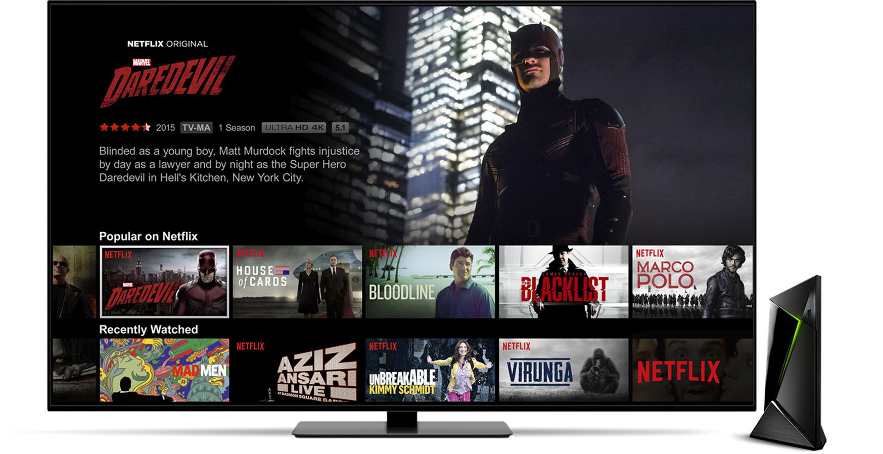 Nvidia Shield Android TV - Marvel Daredevil Netflix