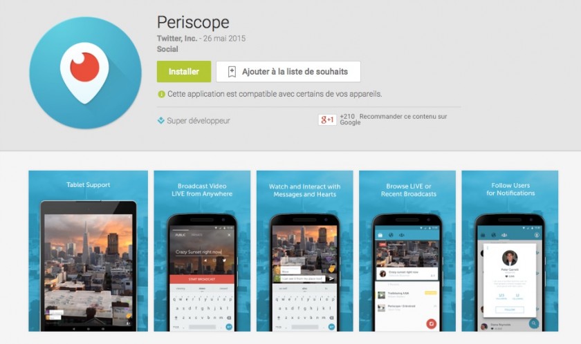 Periscope Twitter Android - Google Play Store