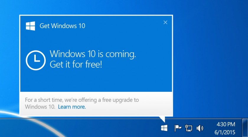 Notification Windows 10