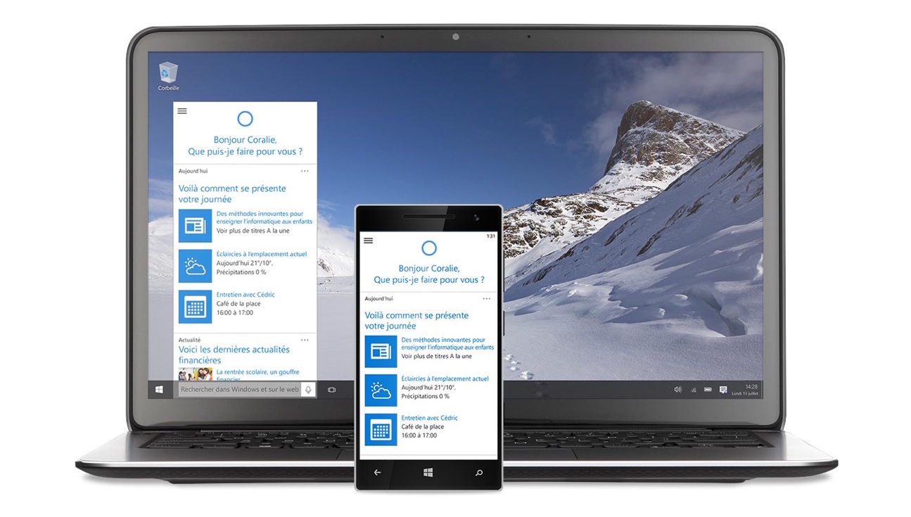 Windows 10 - Cortana - Mobile Ordinateur