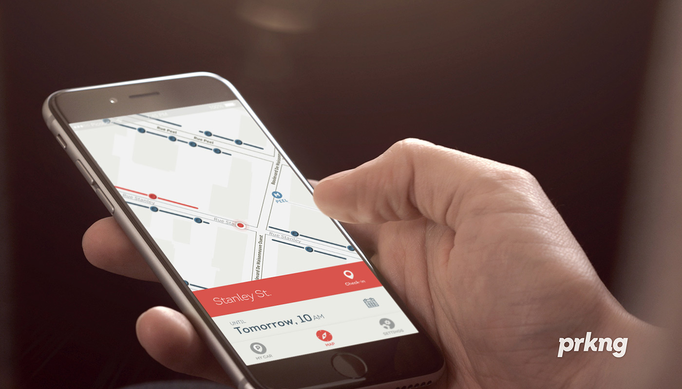 Application mobile Prkng - Stationner Quebec Montreal