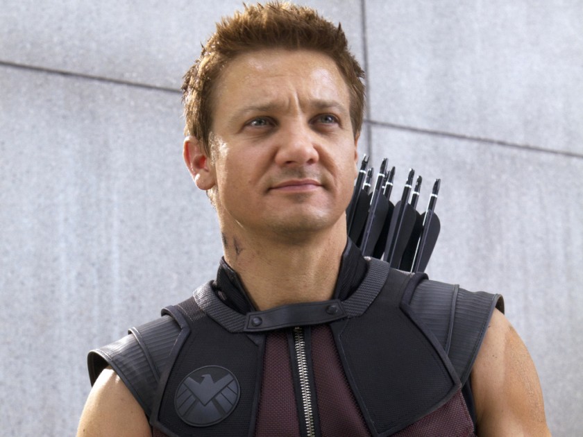 Jeremy Renner in a scene from the motion picture "Marvel's The Avengers." Photo by Zade Rosenthal, Marvel [Via MerlinFTP Drop]