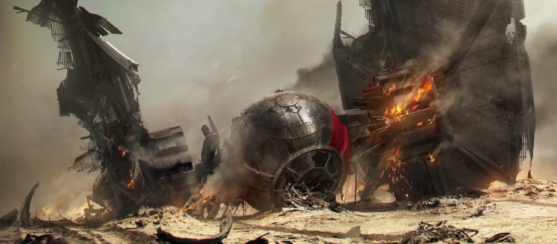 Star Wars The Force Awakens - New Tie Fighter Crash