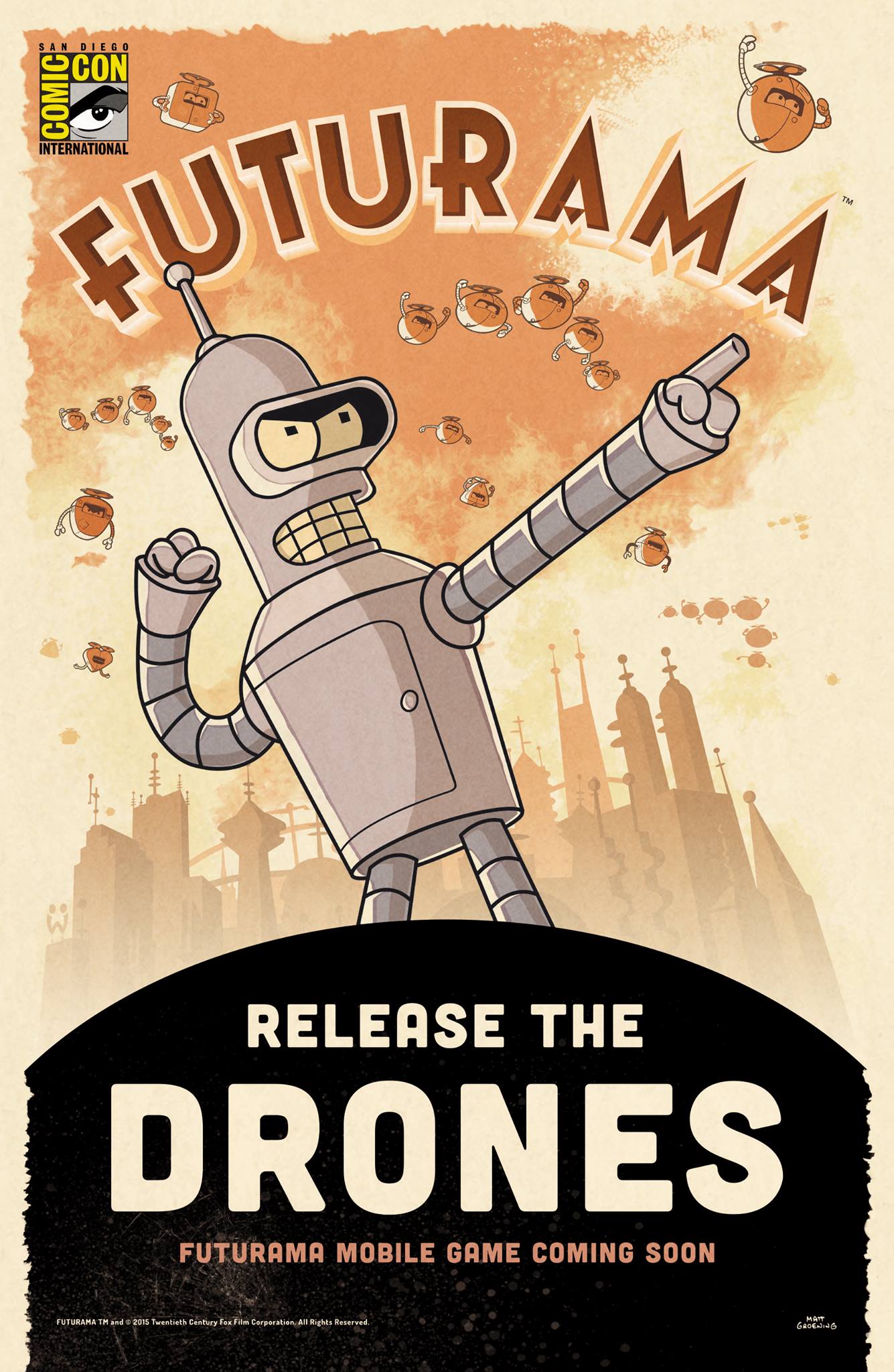 futurama release the drone Mobile Game Coming Soon