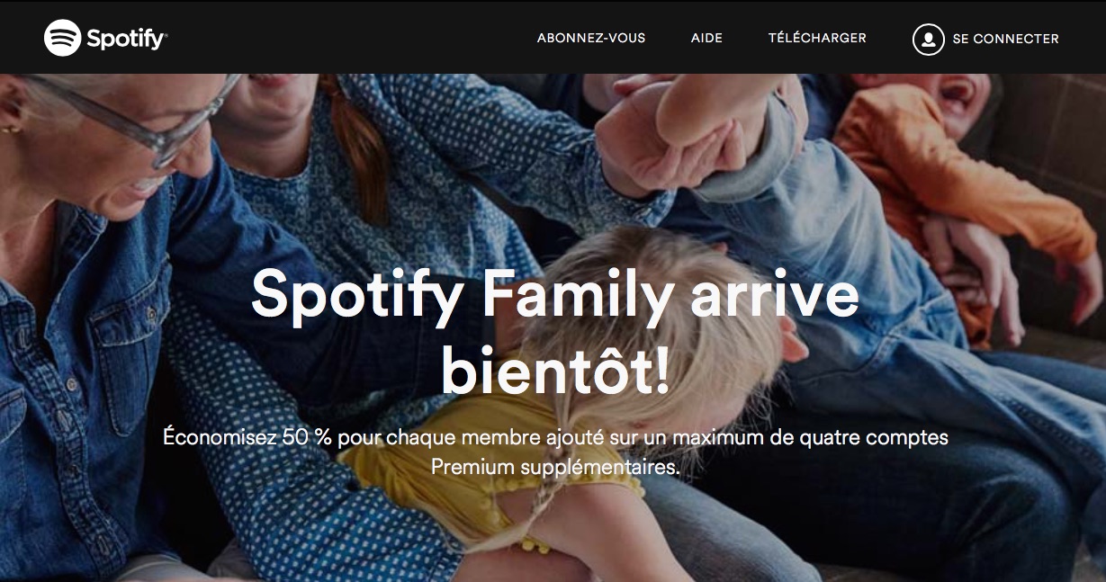 Spotify Famille Canada - Coming Soon