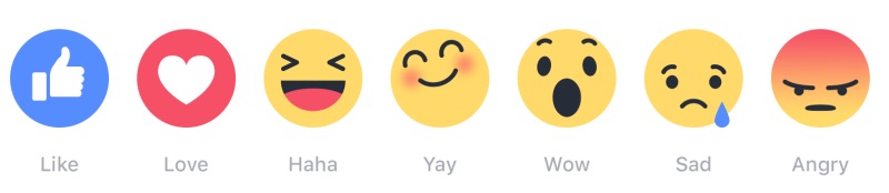 Boutons Emotions Emoji Facebook